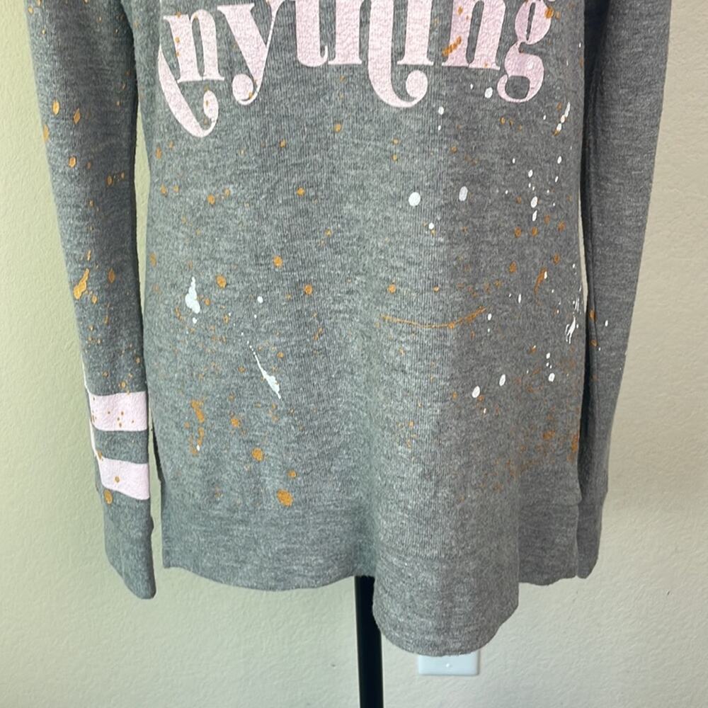New! Chaser open slouch back dancer’s sweatshirt women’s M - Picture 4 of 12